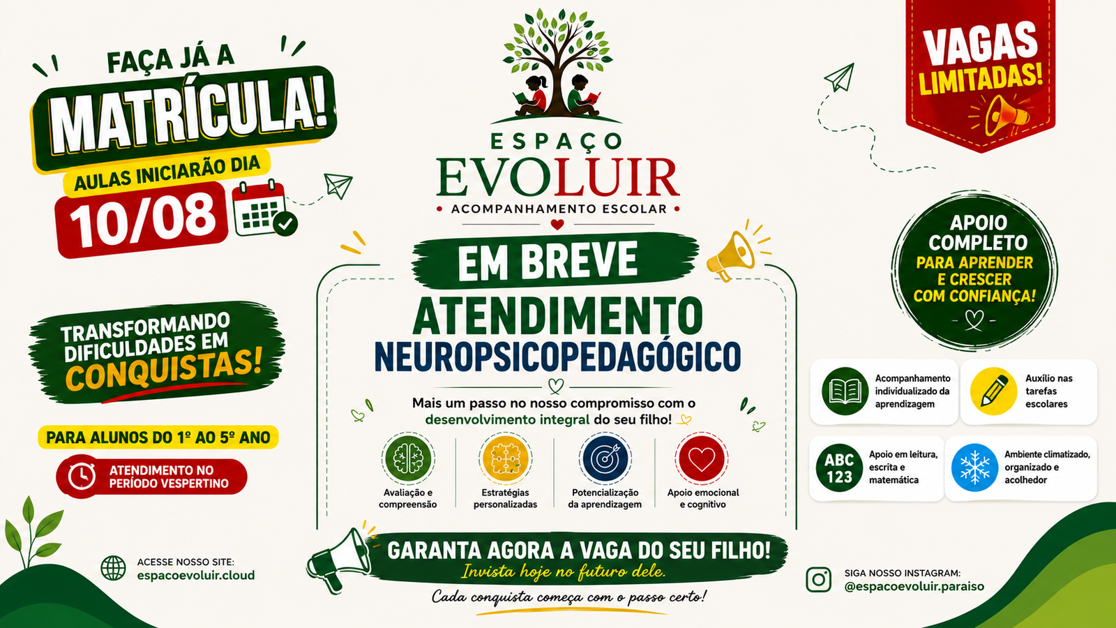 Espaço Evoluir - em breve atendimento neuropsicopedagógico