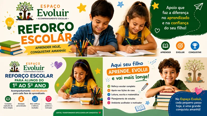 Reforço escolar do 1º ao 5º ano